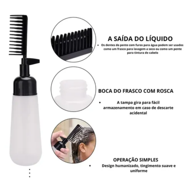 FRASCO APLICADOR COM PENTE