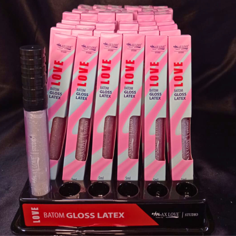 LIP GLOSS LÁTEX INCOLOR COM BRILHO 19 MAX LOVE BOX COM 48 UN