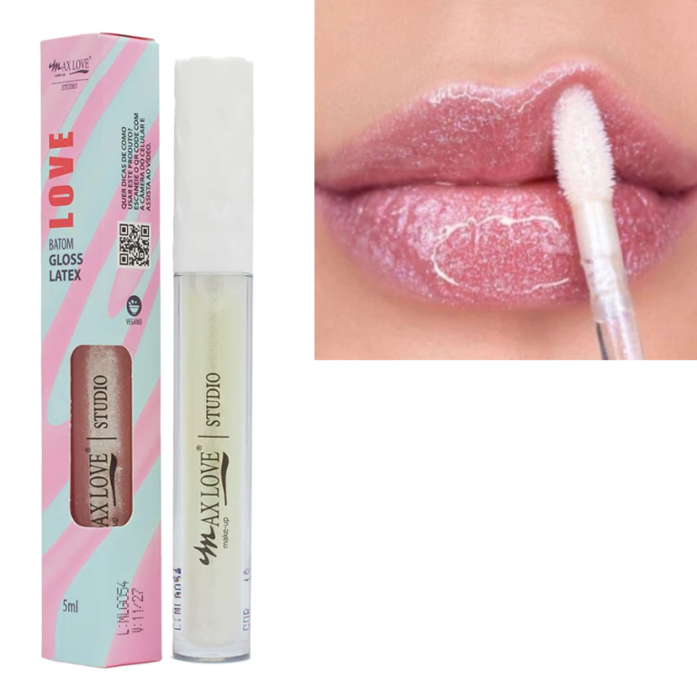 LIP GLOSS LÁTEX INCOLOR COM BRILHO 19 MAX LOVE BOX COM 48 UN