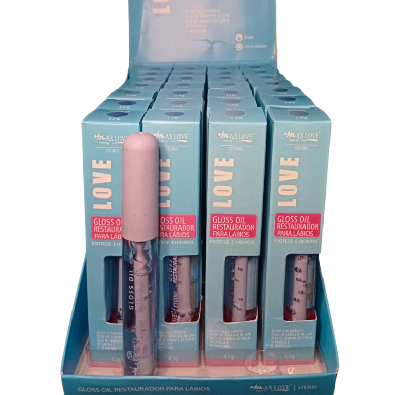 LIP GLOSS OIL RESTAURADOR MAX LOVE COR 170 BOX COM 28 UN