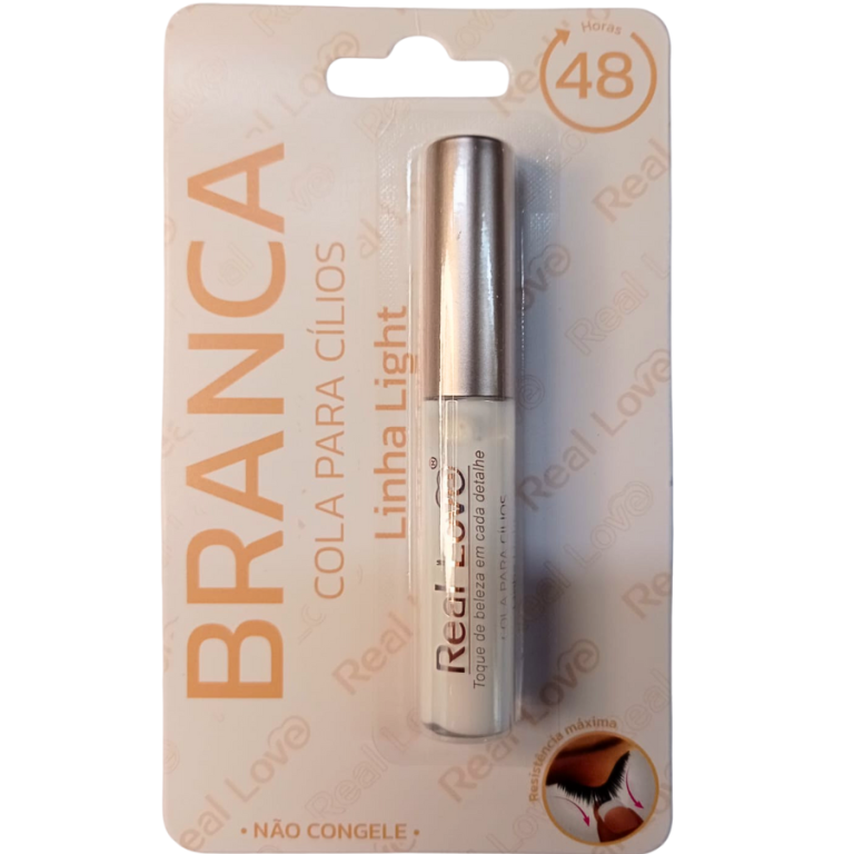 COLA DE CÍLIOS POSTIÇOS BRANCA 7ML REAL LOVE