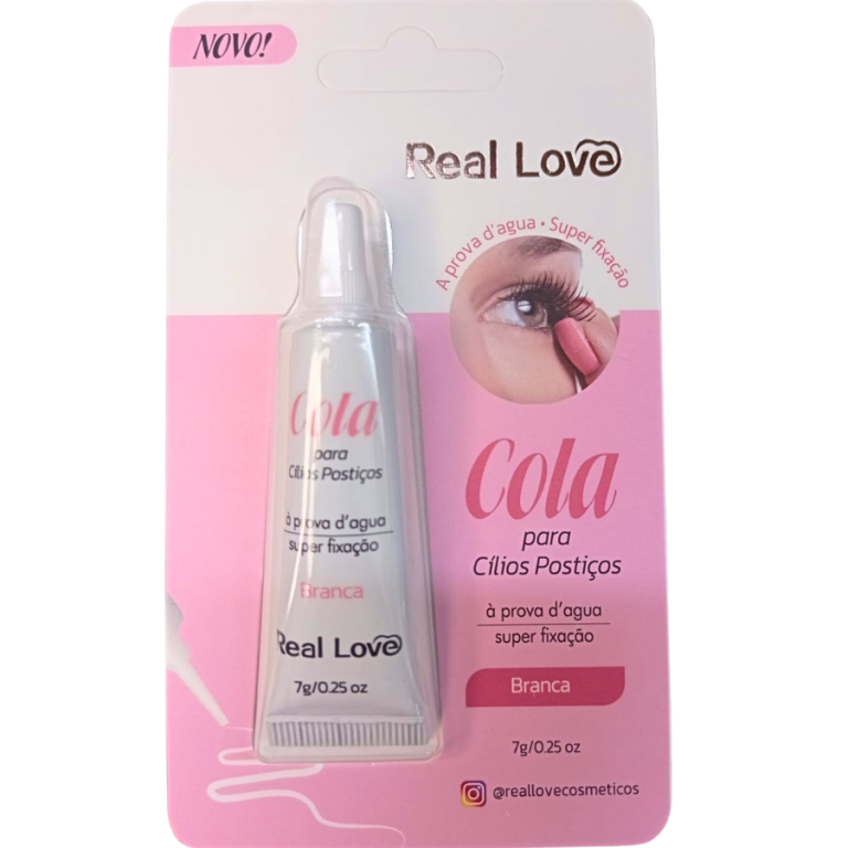 COLA DE CÍLIOS POSTIÇOS BRANCA 7G REAL LOVE