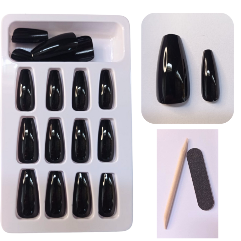 CARTELA DE UNHA POSTIÇA BAILARINA+PALITO E LIXA E25 REAL LOVE COM 24 UN