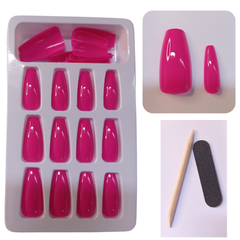 CARTELA DE UNHA POSTIÇA BAILARINA+PALITO E LIXA E125 REAL LOVE COM 24 UN