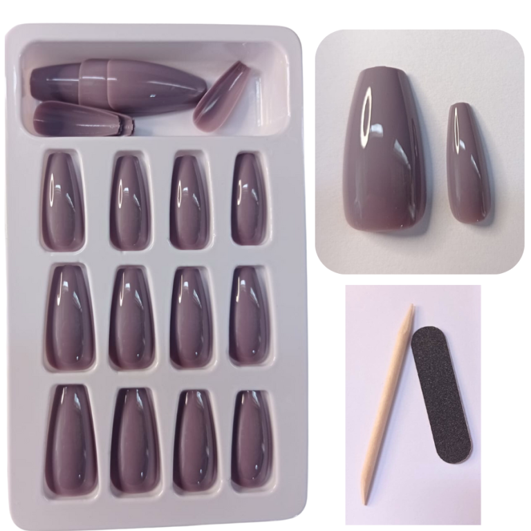 CARTELA DE UNHA POSTIÇA BAILARINA +PALITO E LIXA E1256 COM 24 UN