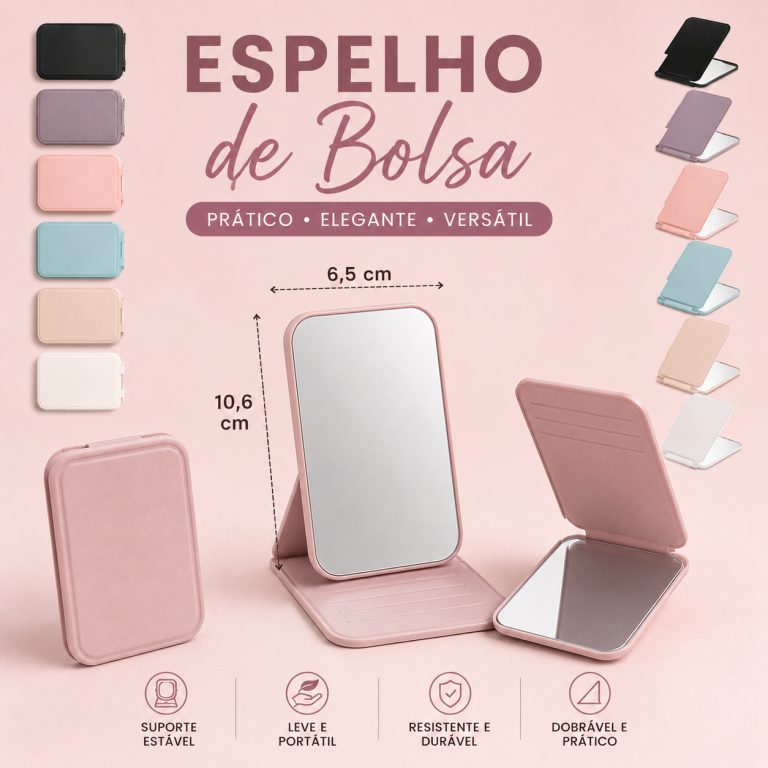 ESPELHO DE BOLSA 6,5 X 10,5 CM