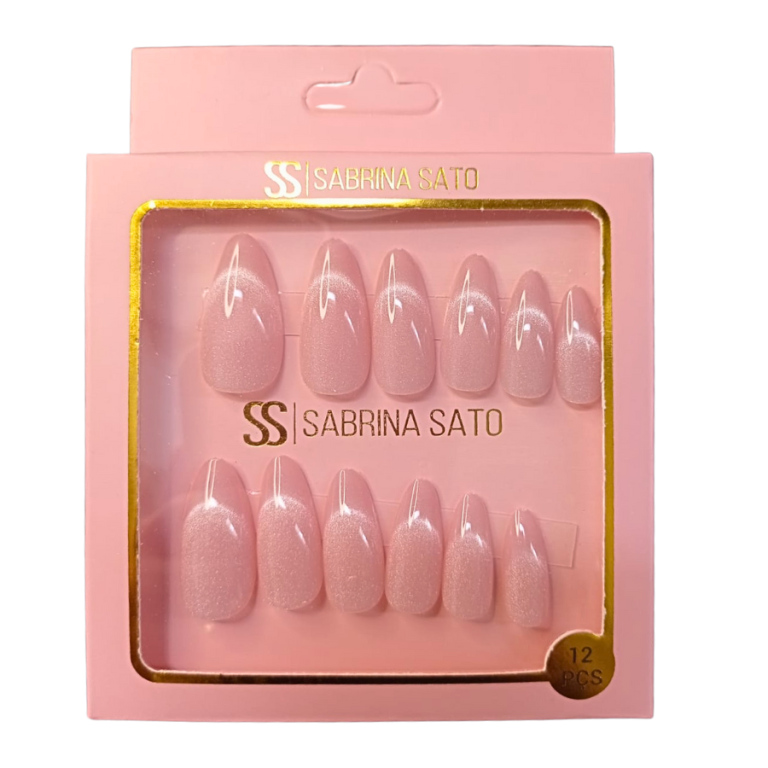 UNHA POSTIÇA AUTOCOLANTE AMENDOADA SABRINA SATO COM 12 UN