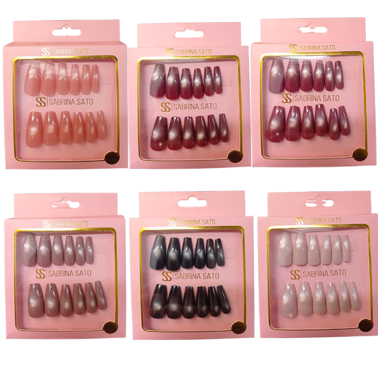 UNHA POSTIÇA AUTOCOLANTE BAILARINA SABRINA SATO COM 12 UN