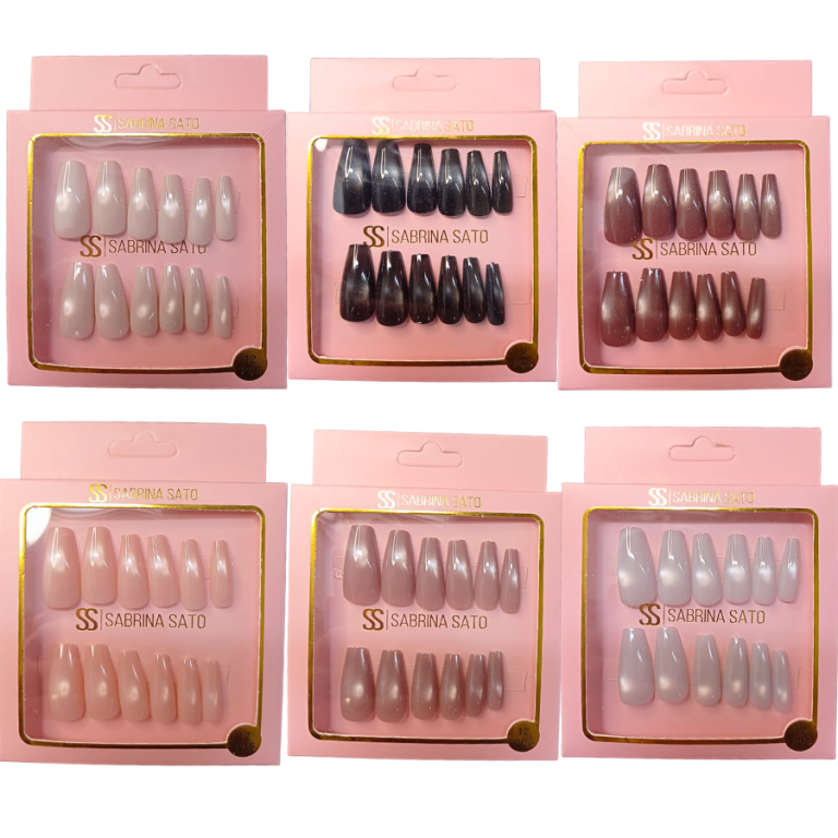 UNHA POSTIÇA AUTOCOLANTE BAILARINA SABRINA SATO COM 12 UN