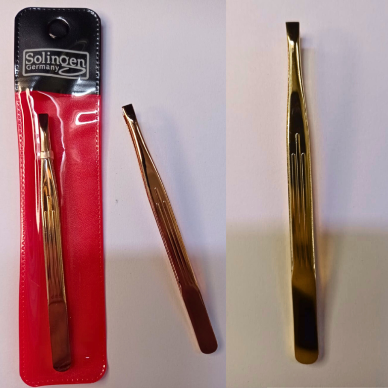 PINÇA SOLINGEN DOURADA PONTA RETA