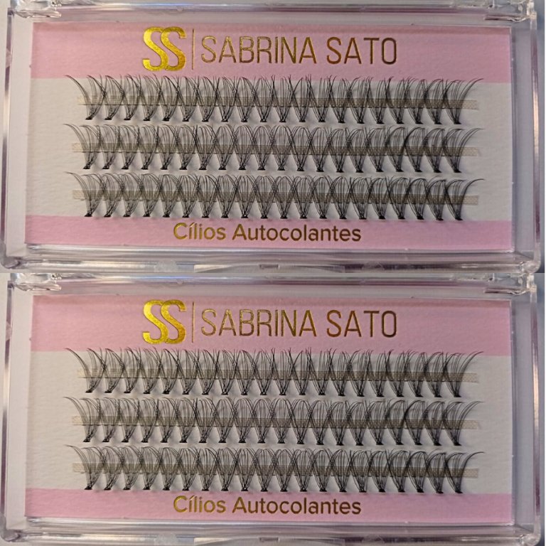 CARTELA DE CÍLIOS TUFINHOS AUTOCOLANTE 12P 14MM 0.08D SABRINA SATO