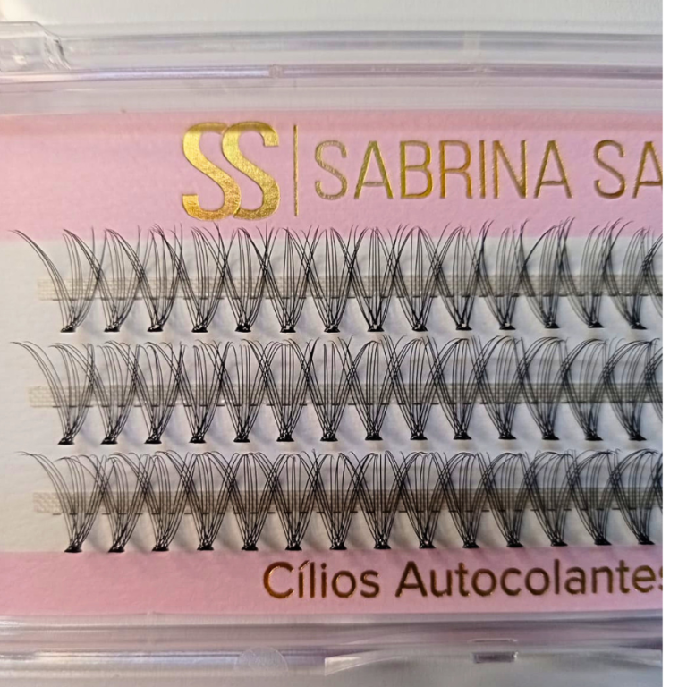 CARTELA DE CÍLIOS TUFINHOS AUTOCOLANTE 12P 14MM 0.08D SABRINA SATO