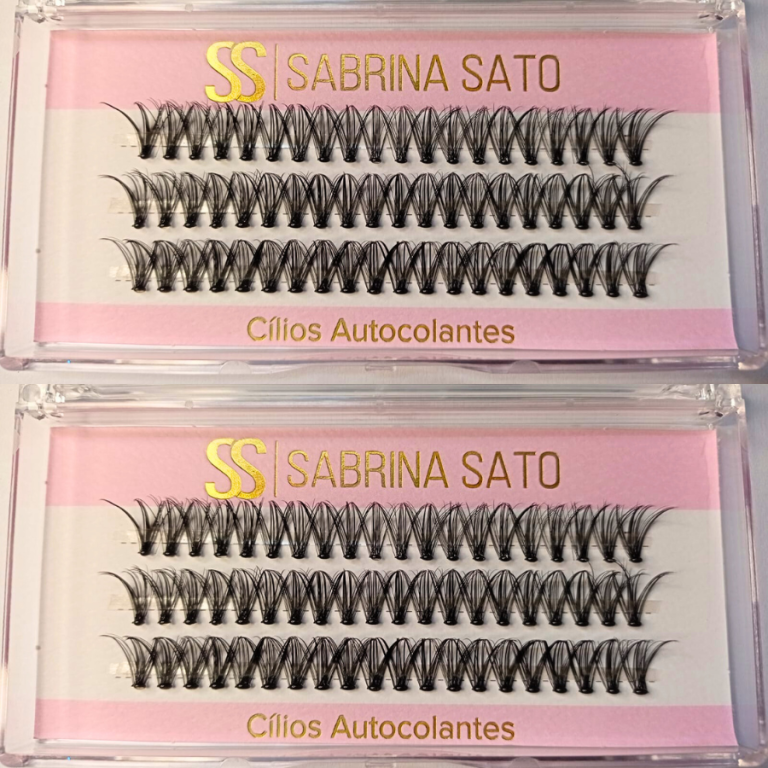 CARTELA DE CÍLIOS TUFINHOS AUTOCOLANTE 30P 12MM 0.08D SABRINA SATO