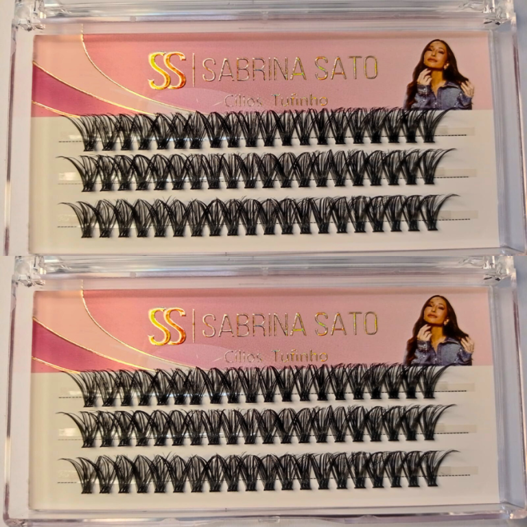 CARTELA DE CÍLIOS TUFINHOS 40P 12MM 0.08D SABRINA SATO
