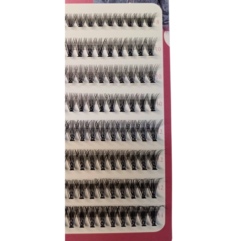 CARTELA DE CÍLIOS TUFINHOS 20P MIX 8M AO 14M COM 160 TUFOS SABRINA SATO