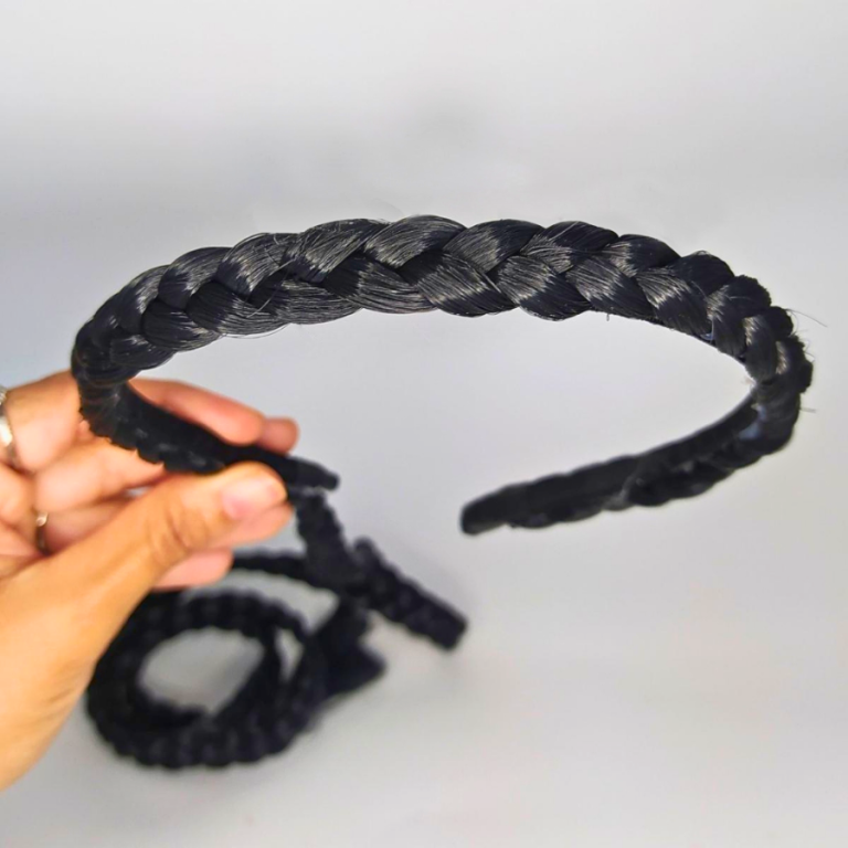 ARQUINHO DE TRANÇA IMITA CABELO PRETO