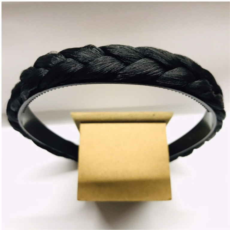 ARQUINHO DE TRANÇA IMITA CABELO PRETO