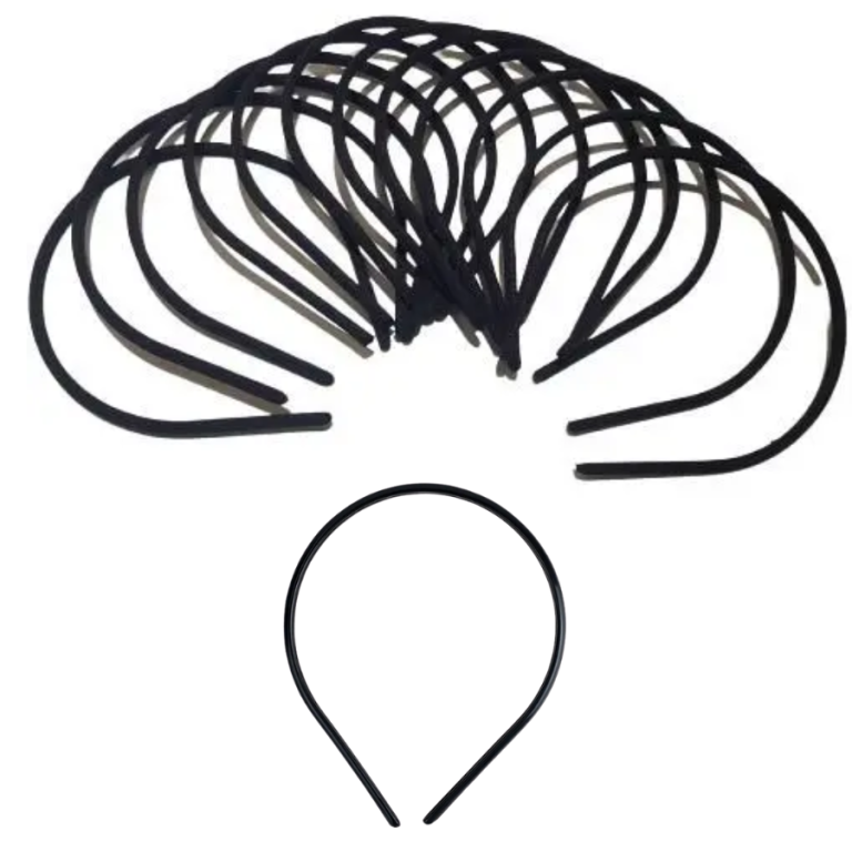 PACOTE COM 25 ARQUINHOS PRETOS METAL COM TECIDO