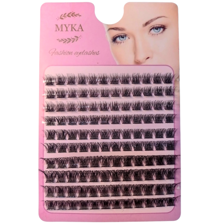 CARTELA DE CÍLIOS TUFINHOS MYKA LC888 MIX COM 120 TUFOS