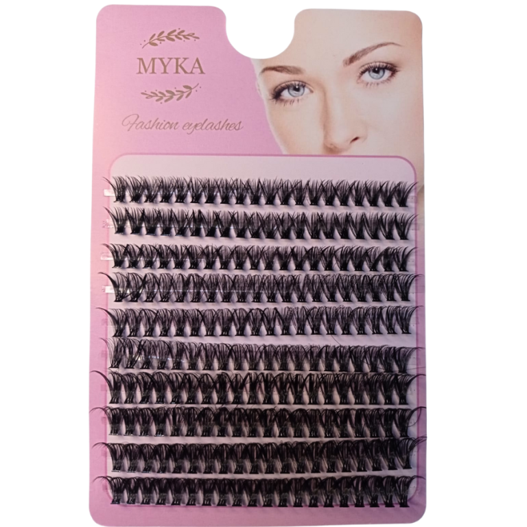 CARTELA DE CÍLIOS TUFINHOS MYKA 30P MIX COM 120 TUFOS