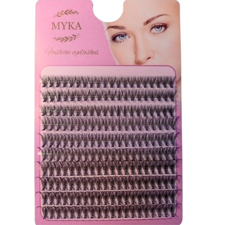 CARTELA DE CÍLIOS TUFINHOS MYKA 20P MIX COM 120 TUFOS