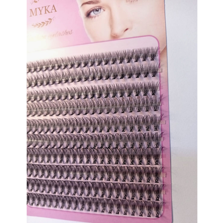 CARTELA DE CÍLIOS TUFINHOS MYKA 20P MIX COM 120 TUFOS