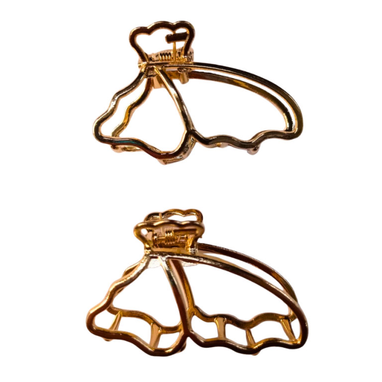 PIRANHA DE METAL BORBOLETA DOURADA 4,5CM