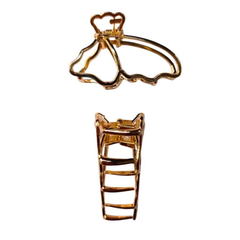 PIRANHA DE METAL BORBOLETA DOURADA 4,5CM