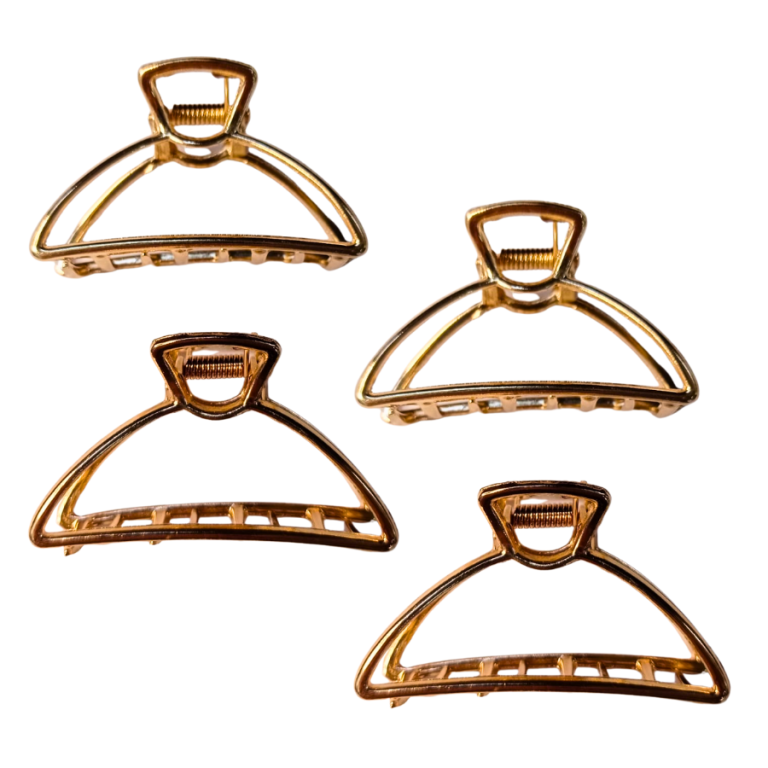 PIRANHA DE METAL TRIÂNGULO DOURADA 5CM