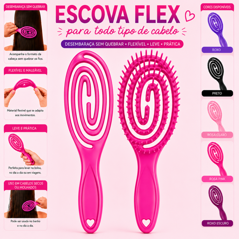 ESCOVA FLEX OVAL VAZADA