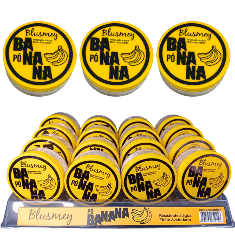 PÓ SOLTO BANANA EFEITO AVELUDADO BLUSMEY 13G BOX COM 16UN