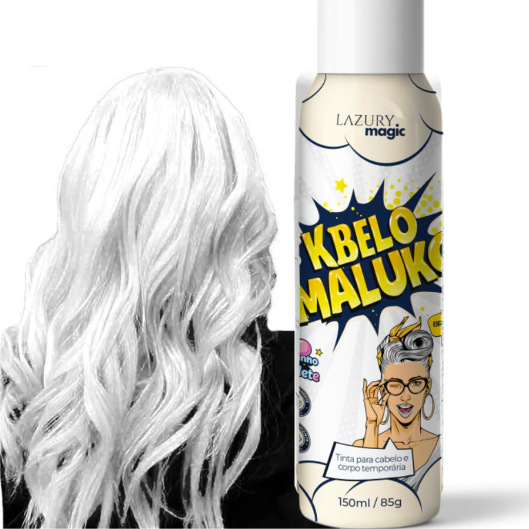 TINTA SPRAY TEMPORÁRIA KBELO MALUKO BRANCA LAZURY MAGIC 150 ML