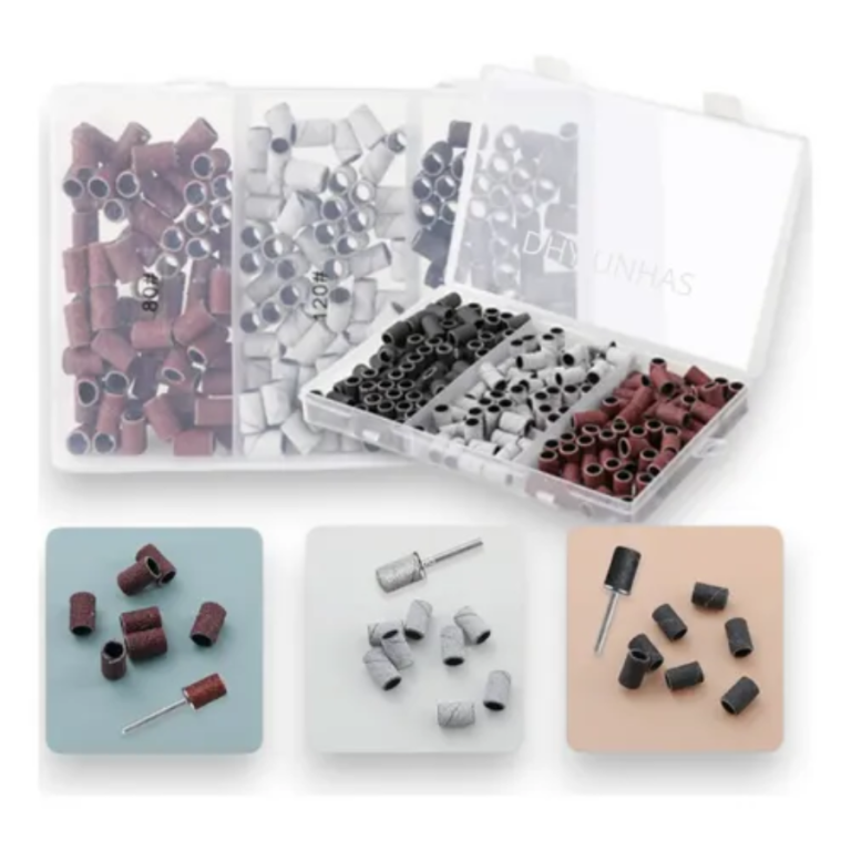 REFIL DE LIXA MANDRIL KIT MIX 80/120/180 COM 210 UN