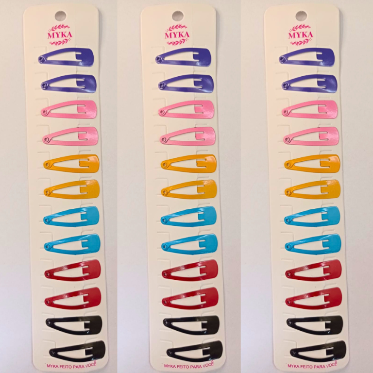 CARTELA TIC TAC COM 12 UN METAL COLORIDO 3 CM