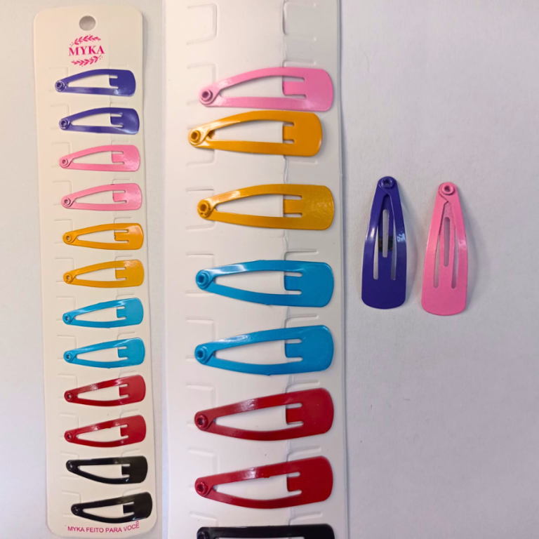 CARTELA TIC TAC COM 12 UN METAL COLORIDO 3 CM