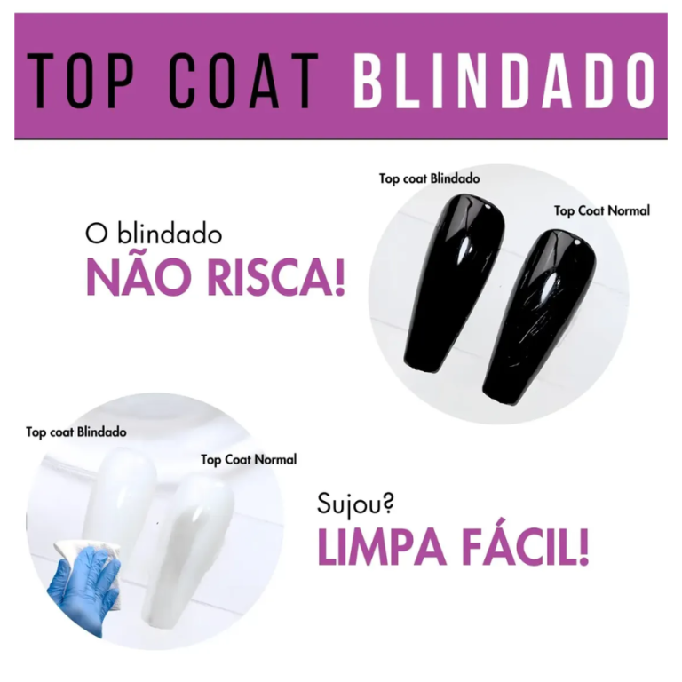 TOP COAT BLINDADO LINHA CLASSIC REAL LOVE 15ML