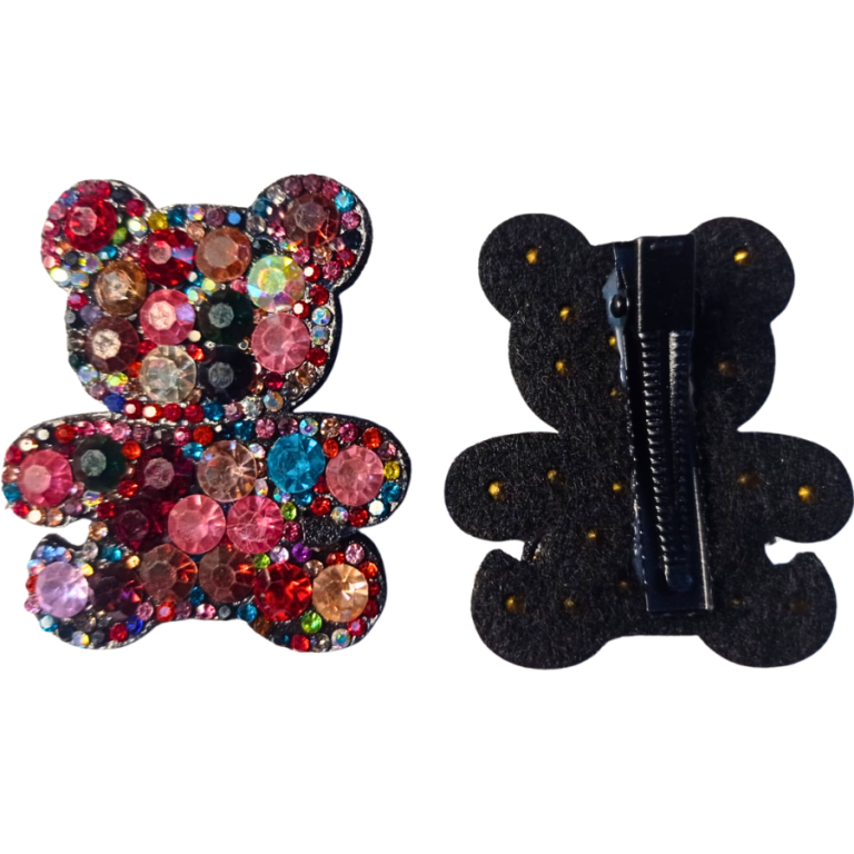 CARTELA PRESILHA BORBOLETA URSO STRASS 4 X 5 CM