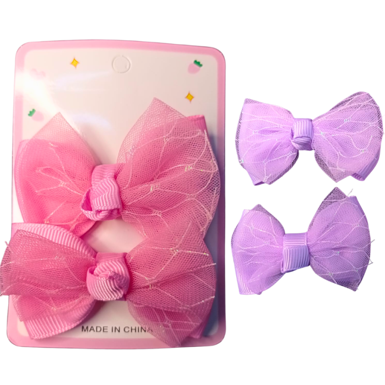KIT INFANTIL 2 PRESILHAS LAÇO 6 CM