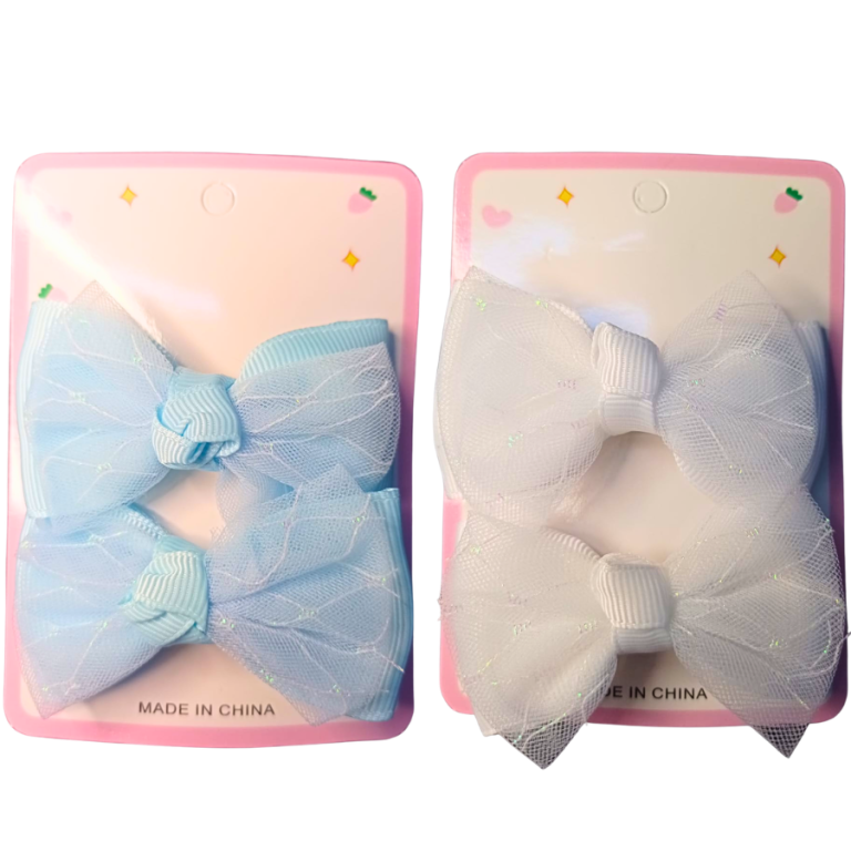 KIT INFANTIL 2 PRESILHAS LAÇO 6 CM