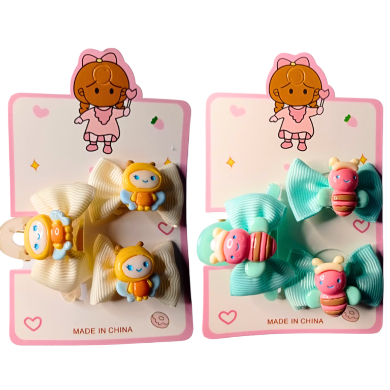 KIT INFANTIL 2 BUCHINHAS,1 PIRANHA LAÇO BORBOLETA