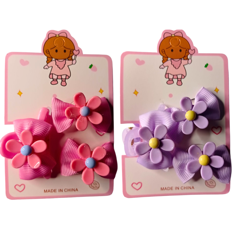 KIT INFANTIL 2 BUCHINHAS,1 PIRANHA LAÇO FLOR