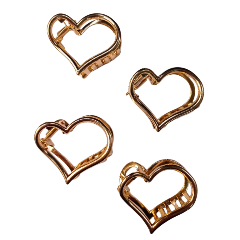 PIRANHA METAL CORAÇÃO DOURADO 4 CM