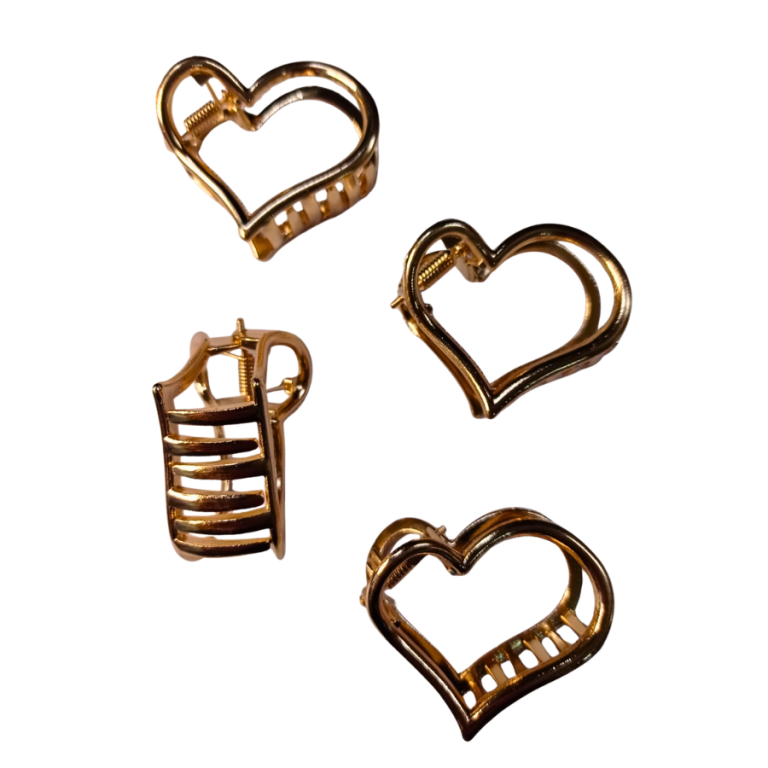PIRANHA METAL CORAÇÃO DOURADO 4 CM