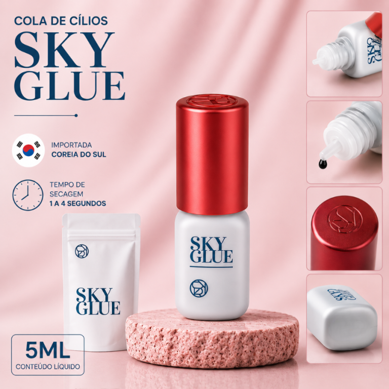 COLA DE CÍLIOS FIO A FIO PROFISSIONAL SKY GLUE S+ 5 ML