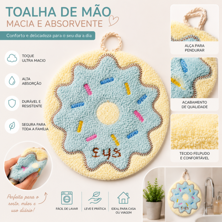 TOALHA DE MÃO PANO 18 CM