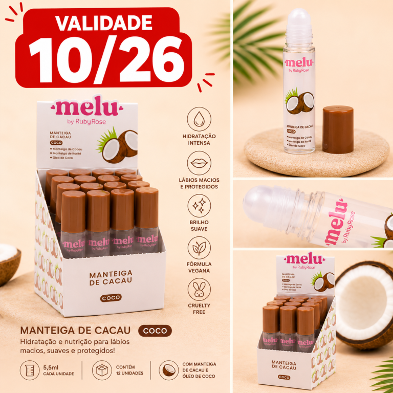 MANTEIGA DE CACAU ROLON MELU RUBY ROSE 5,5 ML