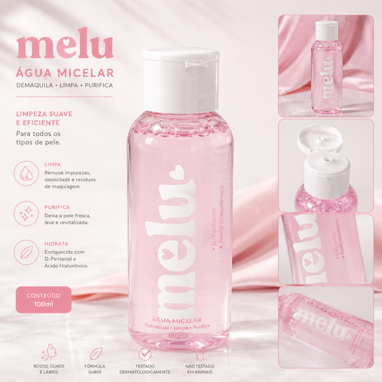 ÁGUA MICELAR MELU RUBY ROSE 100 ML