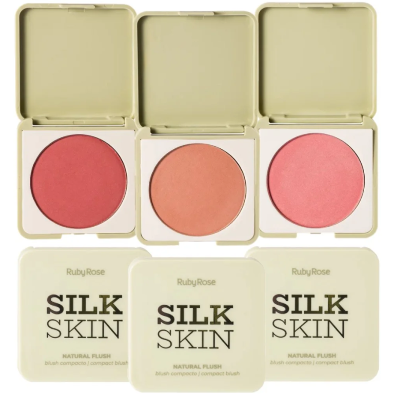 BLUSH COMPACTO SILK SKIN RUBY ROSE 6,5G BOX COM 24 UN