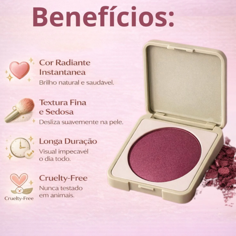 BLUSH COMPACTO SILK SKIN RUBY ROSE 6,5G BOX COM 24UN