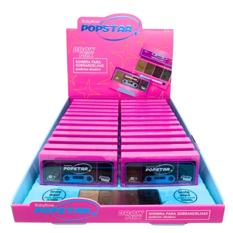 SOMBRA PARA SOBRANCELHAS POP STAR 1,9G BOX COM 24UN